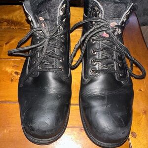 Brahma Men's Black Lace-Up Steel Toe Boots